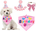 Load image into Gallery viewer, Dog Birthday Party Supplies Boy Girl Dog Birthday Hat With Numbers Dog Puppy Birthday Bandana Hat Bow  Puppy Birthday Hat