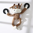 Load image into Gallery viewer, Pet Toy Donkey Shape Corduroy Chew Toy For Dogs Puppy Squeaker Squeaky Plush Bone Molar Dog Toy Pet Training Dog
