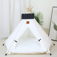Load image into Gallery viewer, Pet Teepee Tent Dog Cat Bed Portable RWashable Dog Houses Indoor Puppy Beds With Cushion For Small Dogs Cats Rabbits