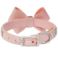 Load image into Gallery viewer, Susan Lanci Designs Puppy Pink Glitzerati Nouveau Bow 3 Row Giltmore Collar