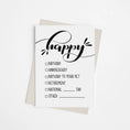 Load image into Gallery viewer, "Happy.." Checklist - Greeting Card