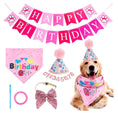 Load image into Gallery viewer, Dog Birthday Party Supplies Boy Girl Dog Birthday Hat With Numbers Dog Puppy Birthday Bandana Hat Bow  Puppy Birthday Hat