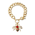 Load image into Gallery viewer, Rhinestone Bee Toggle Necklace