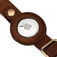 Load image into Gallery viewer, Golden Leather Dog Collars with Apple AirTag Slot