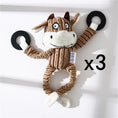 Load image into Gallery viewer, Pet Toy Donkey Shape Corduroy Chew Toy For Dogs Puppy Squeaker Squeaky Plush Bone Molar Dog Toy Pet Training Dog
