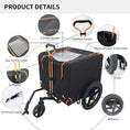 Load image into Gallery viewer, Foldable Pet Jogging Stroller Dog Carriers Bicycle Trailer Pet Dog Cat Bike Trailer Orange And Black - Ideal For Small Pets