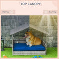 Load image into Gallery viewer, The Rattan Dog House Outdoors With A Canopy, The Rattan Dog Bed With A Waterproof Mat Is Suitable For Small And Medium Sized Dogs