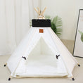Load image into Gallery viewer, Pet Teepee Tent Dog Cat Bed Portable RWashable Dog Houses Indoor Puppy Beds With Cushion For Small Dogs Cats Rabbits