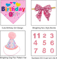 Load image into Gallery viewer, Dog Birthday Party Supplies Boy Girl Dog Birthday Hat With Numbers Dog Puppy Birthday Bandana Hat Bow  Puppy Birthday Hat