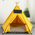 Load image into Gallery viewer, Pet Teepee Tent Dog Cat Bed Portable RWashable Dog Houses Indoor Puppy Beds With Cushion For Small Dogs Cats Rabbits