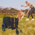 Load image into Gallery viewer, Foldable Pet Jogging Stroller Dog Carriers Bicycle Trailer Pet Dog Cat Bike Trailer Orange And Black - Ideal For Small Pets