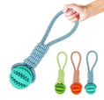 Load image into Gallery viewer, Dog Toys Treat Balls Interactive Hemp Rope Rubber Leaking Balls For Small Dogs Chewing Bite Resistant Toys Pet Tooth Cleaning Bite Resistant Toy Ball For Pet Dogs Puppy
