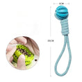 Load image into Gallery viewer, Dog Toys Treat Balls Interactive Hemp Rope Rubber Leaking Balls For Small Dogs Chewing Bite Resistant Toys Pet Tooth Cleaning Bite Resistant Toy Ball For Pet Dogs Puppy