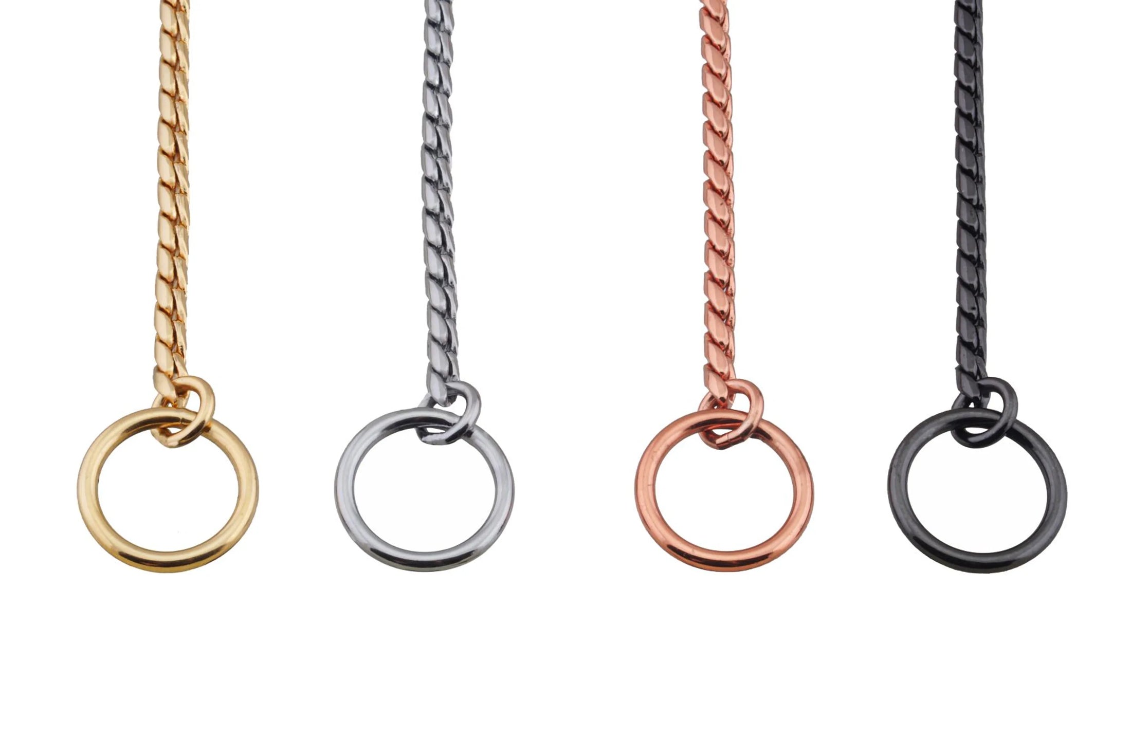Slip Snake Show Chain Collar (28 in x 3.8mm)