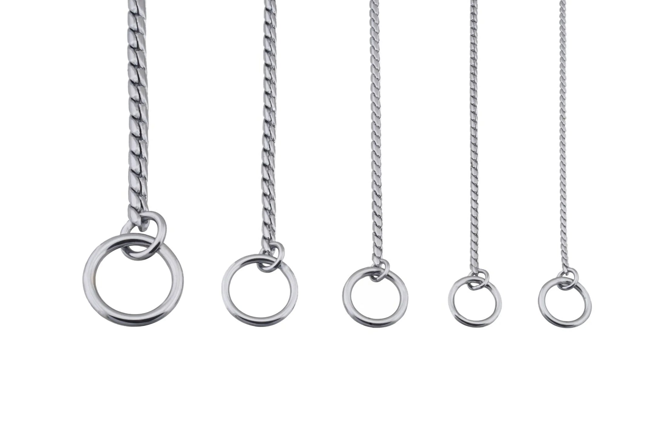 Slip Snake Show Chain Collar (28 in x 3.8mm)